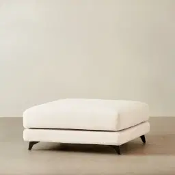 Jordan Chantilly White Fabric Corner Sofa - Ottoman