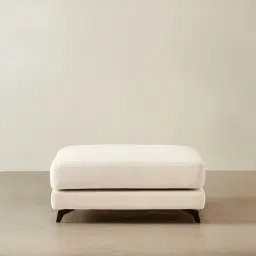 Jordan Chantilly White Fabric Corner Sofa - Ottoman