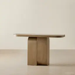 Jamil Ash Oak Veneer Console Table