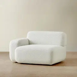 Capri Stone White Modular 1 Seater Left Arm