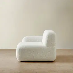 Capri Stone White Modular 1 Seater Left Arm