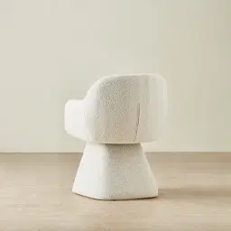 Antonia Stone White Swivel Dining Chair