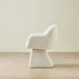 Antonia Stone White Swivel Dining Chair