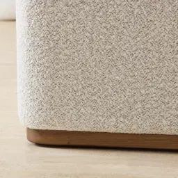 Summerton Stone White Fabric King Bed - Toffee Brown Ash