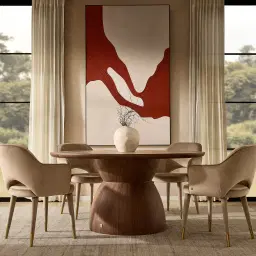 Adrianna Fusion Grey Woven Fabric Dining Chair