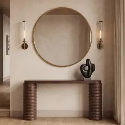 Ophelia Smoky Walnut Veneer Console Table