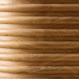 Ophelia Light Brown Ash Veneer Curved Dining Table