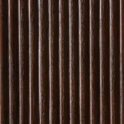 San Pierre Ebony Brown Ash Veneer Curved Rectangular Coffee Table with Cream Travertine Finish Sintered Stone Top