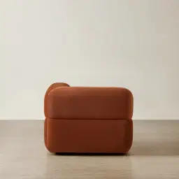 Capri Copper Brown Velveteen Modular Corner Seat