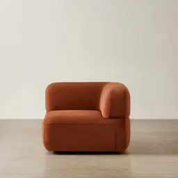 Capri Copper Brown Velveteen Modular Corner Seat