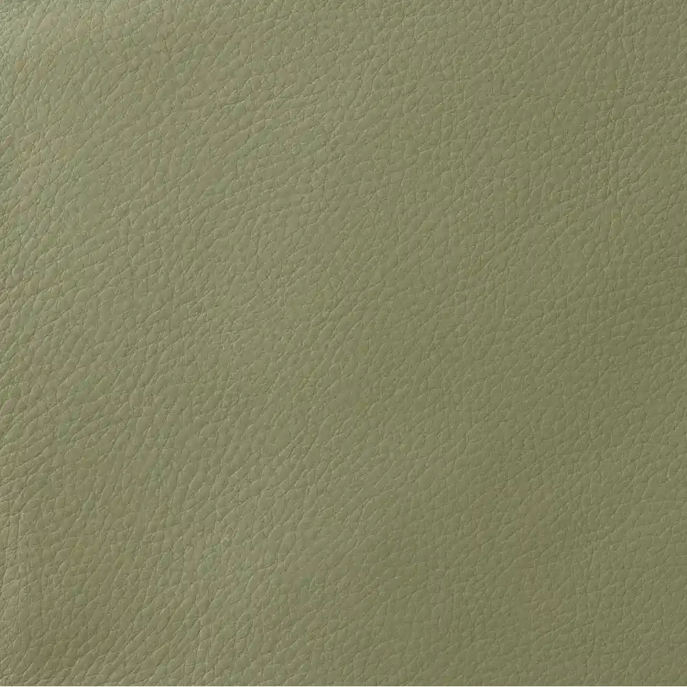 Elva Green Pastel Leather 3-Seater Sofa