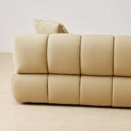 Elva Camel Tan Nubuck Leather 2-Seater Sofa