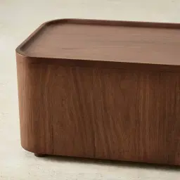 Capri Smoky Walnut Veneer Ottoman Table