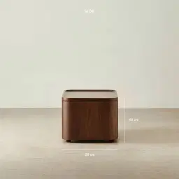 Capri Smoky Walnut Veneer Ottoman Table