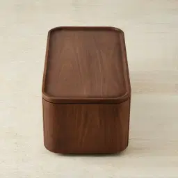 Capri Smoky Walnut Veneer Ottoman Table