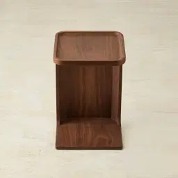 Capri Smoky Walnut Veneer Side Table