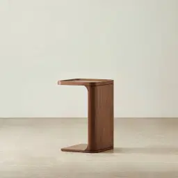 Capri Smoky Walnut Veneer Side Table