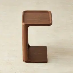 Capri Smoky Walnut Veneer Side Table