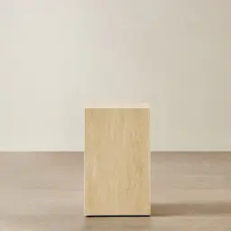 Santorini Cream Travertine Finish Sintered Stone Short Plinth 30x30x50cm