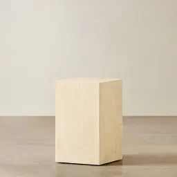 Santorini Cream Travertine Finish Sintered Stone Short Plinth 30x30x50cm