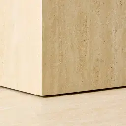 Santorini Cream Travertine Finish Sintered Stone Medium Plinth 35x35x65cm