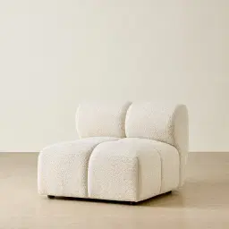 Quincy Stone Cream Woven Fabric Armless Module