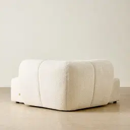 Quincy Stone Cream Woven Fabric Corner Module