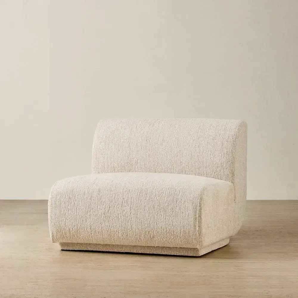 Vero Dusty Beige Fabric Modular Sofa - Armless