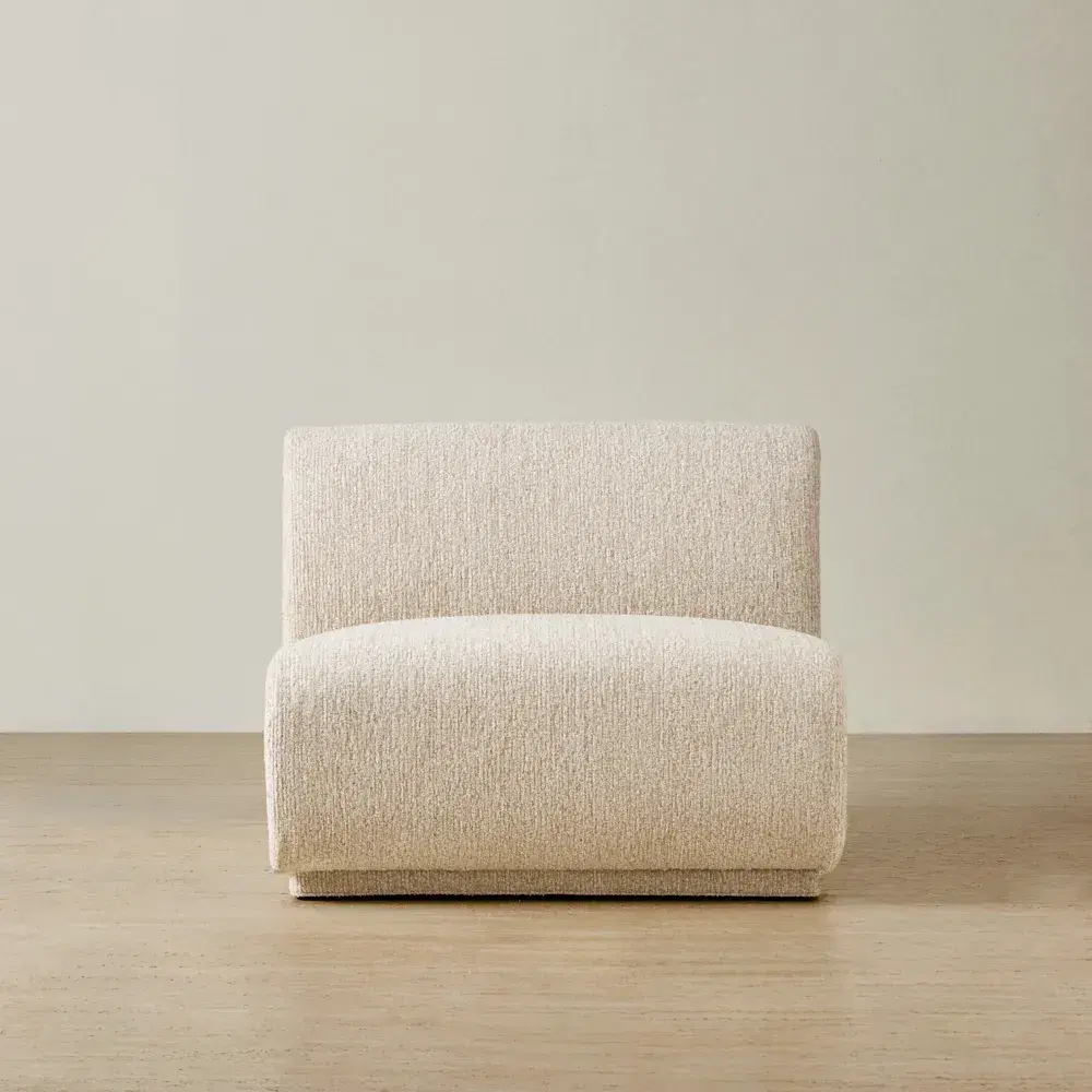 Vero Dusty Beige Fabric Modular Sofa - Armless