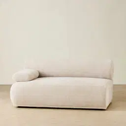 Pebbla Tuscan Sand Fabric Left Arm Module - Wide