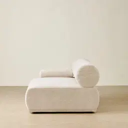 Pebbla Tuscan Sand Fabric Left Arm Module - Wide