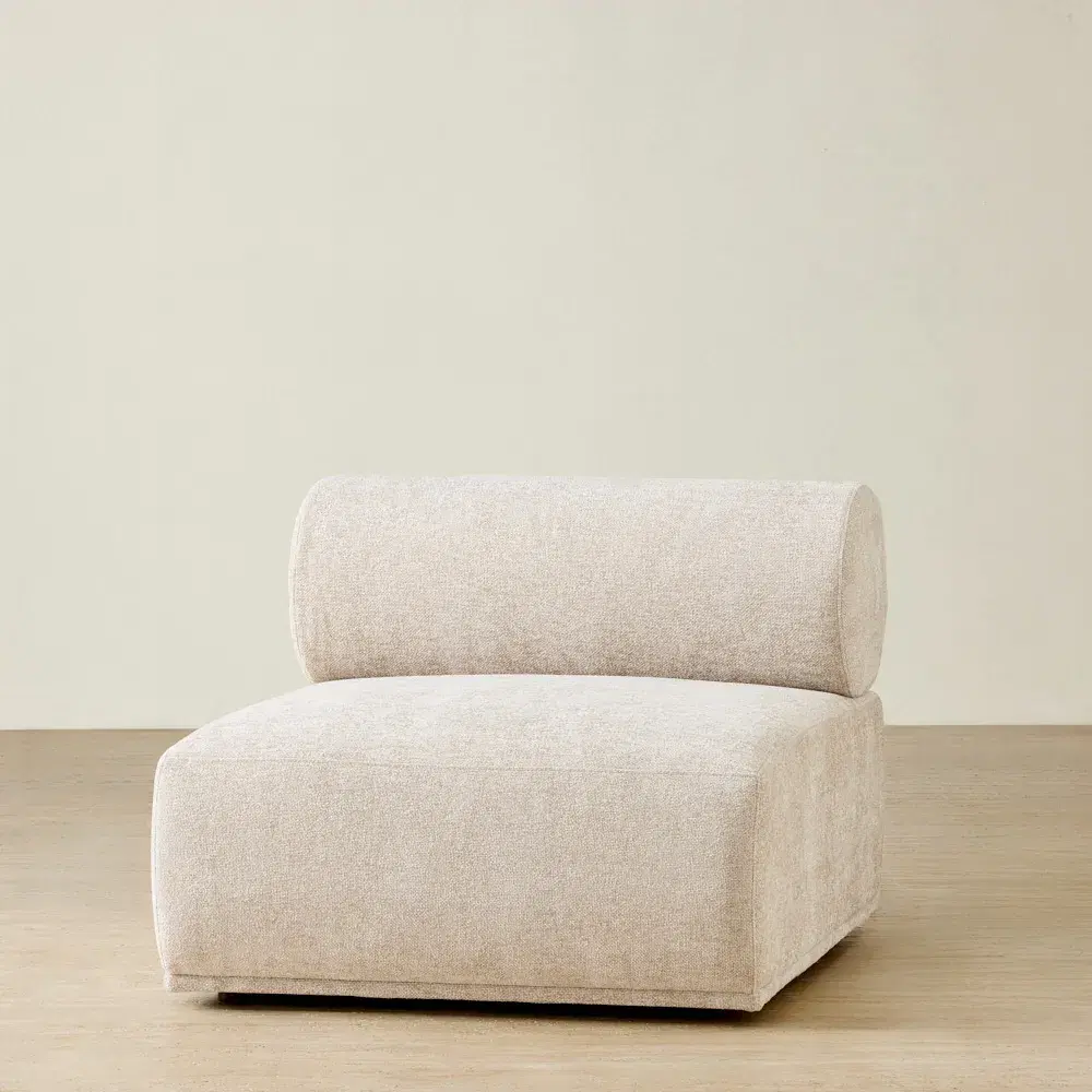 Pebbla Tuscan Sand Fabric Armless Module