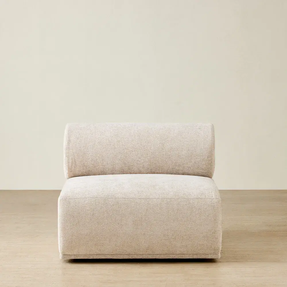 Pebbla Tuscan Sand Fabric Armless Module