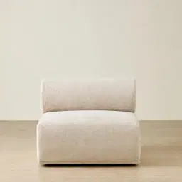 Pebbla Tuscan Sand Fabric Armless Module