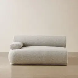 Pebbla Slate Grey Fabric Left Arm Module - Wide