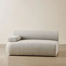 Pebbla Slate Grey Fabric Left Arm Module - Wide