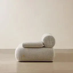 Pebbla Slate Grey Fabric Right Arm Module - Wide