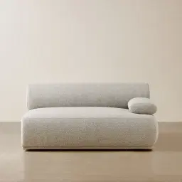 Pebbla Slate Grey Fabric Right Arm Module - Wide