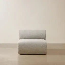 Pebbla Slate Grey Fabric Armless Module