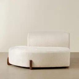 Calma Fusion Grey Fabric Left Cuddler Module