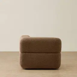 Capri Earth Brown Woven Fabric Modular Corner Seat