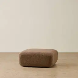 Capri Earth Brown Woven Fabric Modular Ottoman