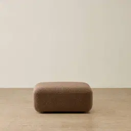 Capri Earth Brown Woven Fabric Modular Ottoman