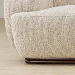 Serena Dusty Beige Fabric 3 Seater Sofa