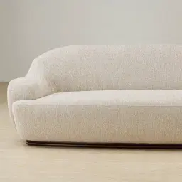 Serena Dusty Beige Fabric 3 Seater Sofa