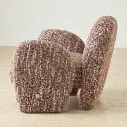 Bohdi Auburn Red Woven Fabric Occasional Chair