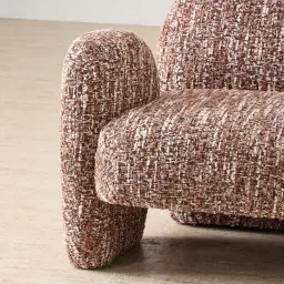 Bohdi Auburn Red Woven Fabric Occasional Chair