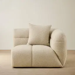 Amity Pearl Beige Fabric Right Arm Module