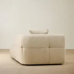 Amity Pearl Beige Fabric Right Chaise Module