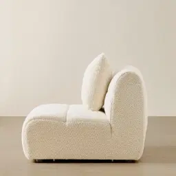 Amity Stone Cream Woven Fabric Armless Module